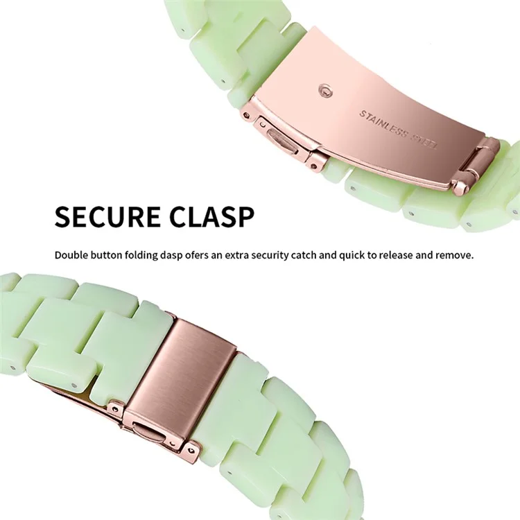 For Huami Amazfit Bip S/GTR 42mm/GTS/Bip Lite 20mm Watch Strap Replacement Resin Wrist Band - Avocado Green