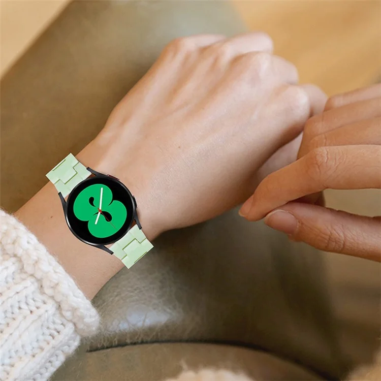 For Huami Amazfit Bip S/GTR 42mm/GTS/Bip Lite 20mm Watch Strap Replacement Resin Wrist Band - Avocado Green