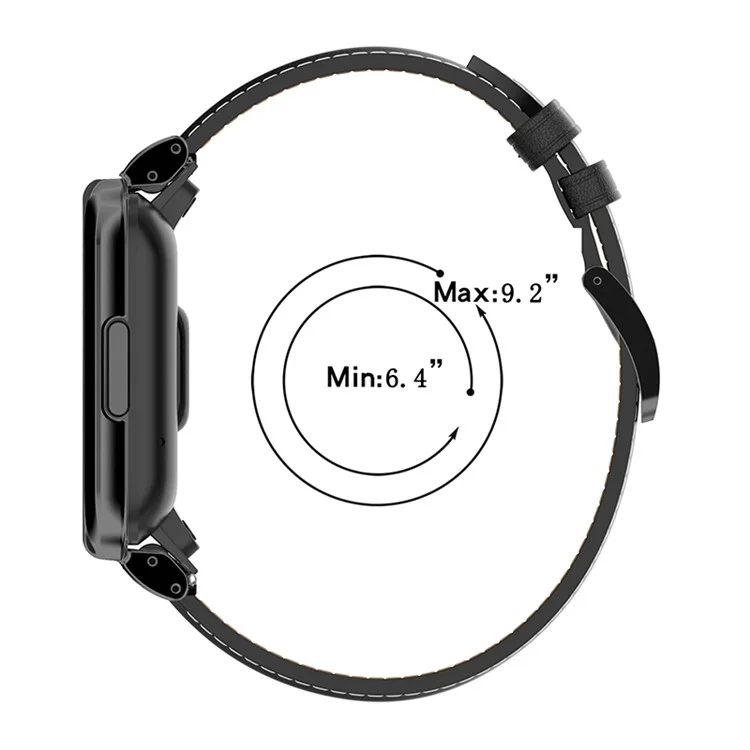 Für Xiaomi Redmi Watch 2 Lite Ersatz Echtes Lederband Einstellbares Uhrenband - Dunkelviolett