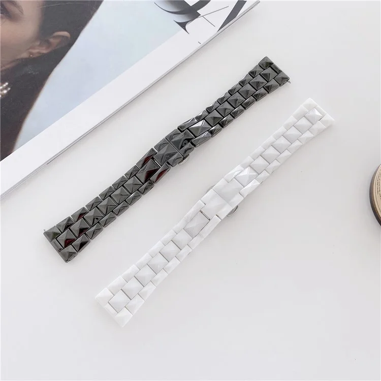 Para Huawei Watch GT3 46 Mm/xiaomi Haylou RS3 22 mm Universal Rombus Grid Design Watch Strap Wnist Wand - Negro