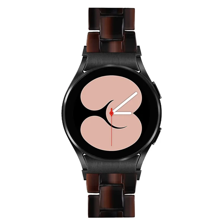 Pour Samsung Galaxy Watch4 Active 40mm/44mm / Watch4 Classic 42mm/46mm Smart Watch Strap Replacement Resin Wrist Band - Chocolate