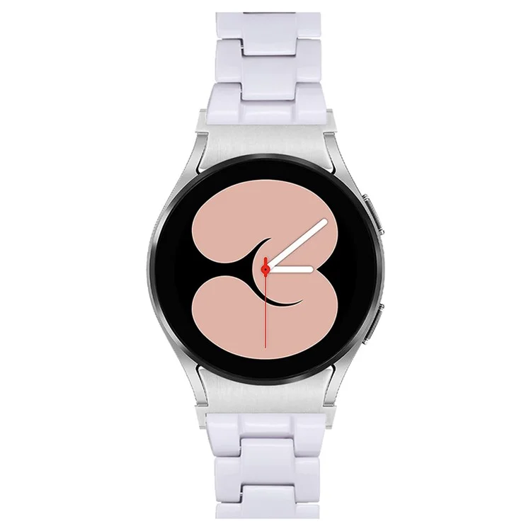 Para Samsung Galaxy Watch4 Active 40mm/44mm / Watch4 Classic 42mm/46mm Stylish Resin Wrist Strap Smart Watch Replacement Band - Branco