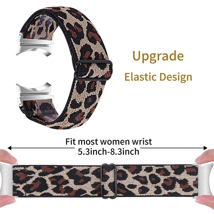 For Samsung Galaxy Watch4 Active 40mm/44mm / Watch4 Classic 42mm/46mm Elastic Woven Smart Watch Band Replacement Adjustable Wrist Strap - A