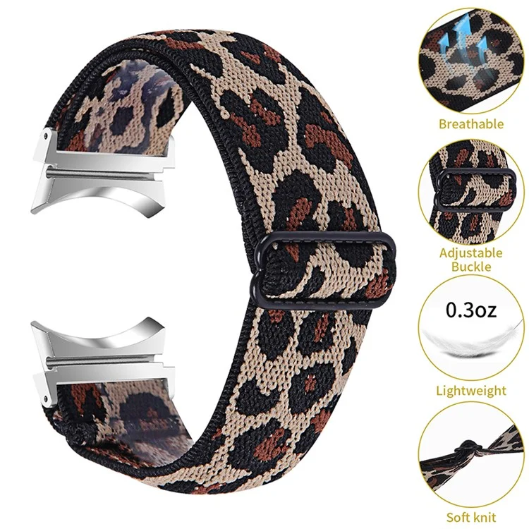For Samsung Galaxy Watch4 Active 40mm/44mm / Watch4 Classic 42mm/46mm Elastic Woven Smart Watch Band Replacement Adjustable Wrist Strap - A