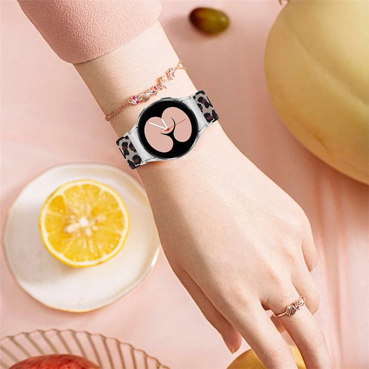 For Samsung Galaxy Watch4 Active 40mm/44mm / Watch4 Classic 42mm/46mm Elastic Woven Smart Watch Band Replacement Adjustable Wrist Strap - A