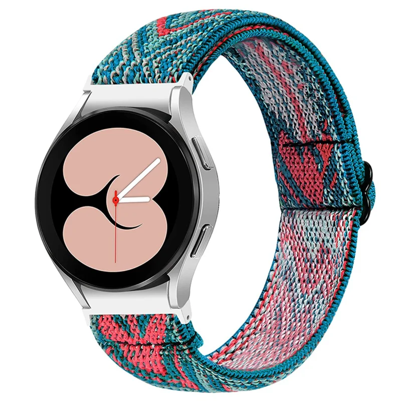 For Samsung Galaxy Watch4 Active 40mm/44mm / Watch4 Classic 42mm/46mm Elastic Woven Smart Watch Band Replacement Adjustable Wrist Strap - K