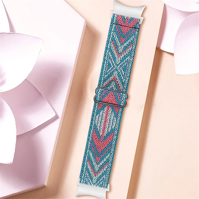 For Samsung Galaxy Watch4 Active 40mm/44mm / Watch4 Classic 42mm/46mm Elastic Woven Smart Watch Band Replacement Adjustable Wrist Strap - K