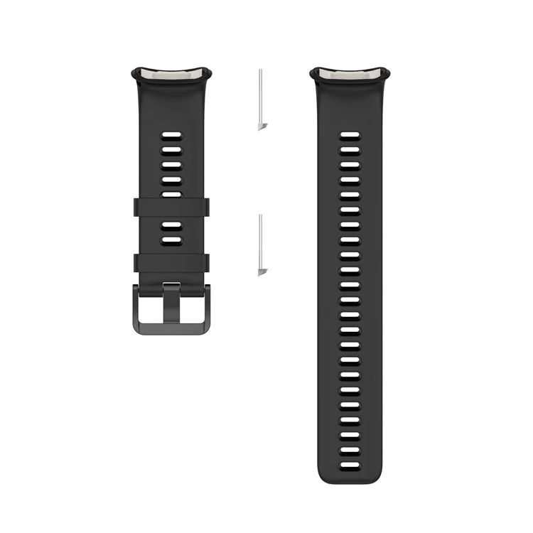 For Polar Vantage V2 Watch Strap Replacement Silicone Solid Color Sweat-Proof Watch Band - Black