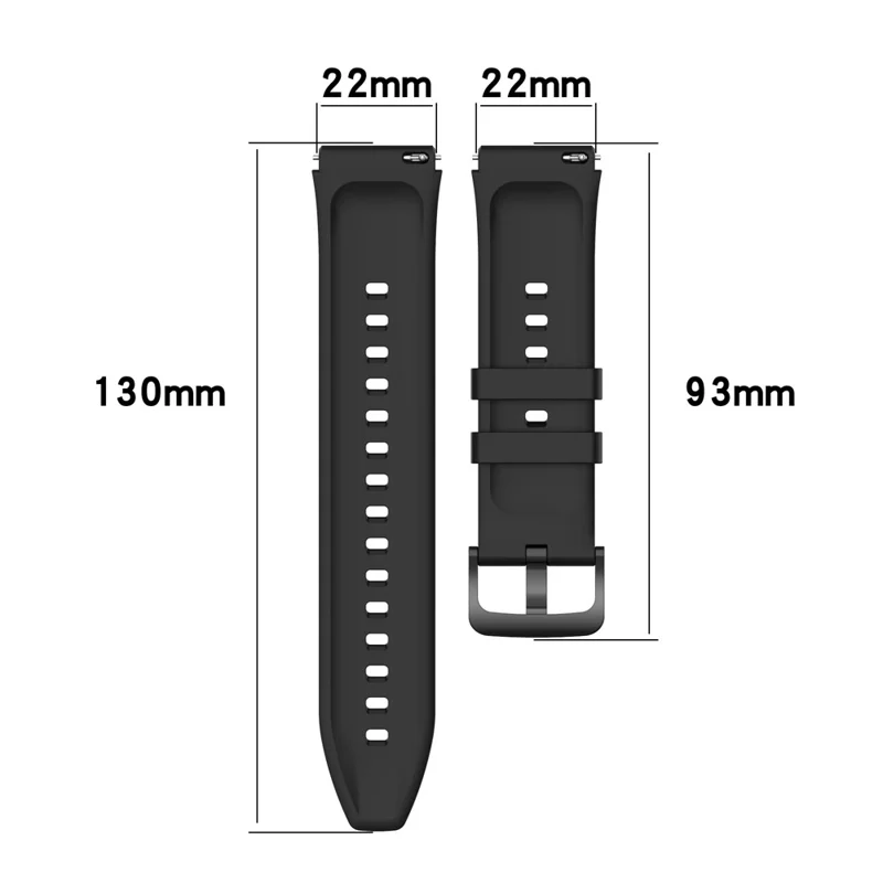For Xiaomi Watch S1 22mm Silicone Watch Band Replacement Spare Watch Strap - White