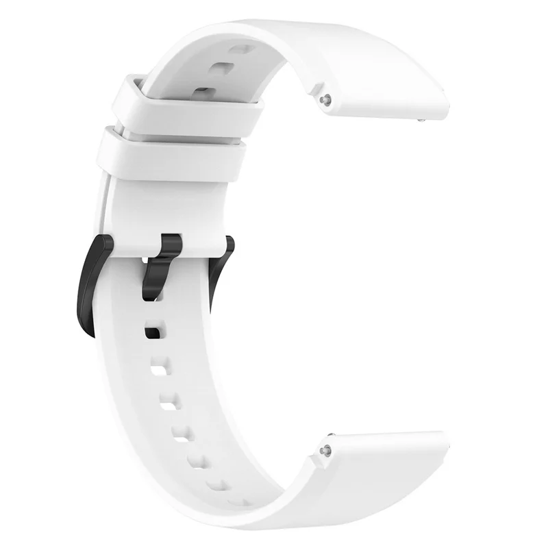 For Xiaomi Watch S1 22mm Silicone Watch Band Replacement Spare Watch Strap - White