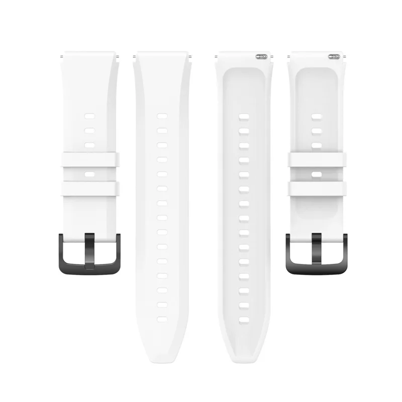 For Xiaomi Watch S1 22mm Silicone Watch Band Replacement Spare Watch Strap - White
