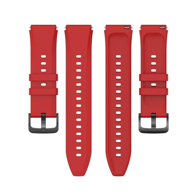 Para Xiaomi Watch S1 Correa de reloj de silicona de 22 mm, repuesto de correa de reloj - Rojo