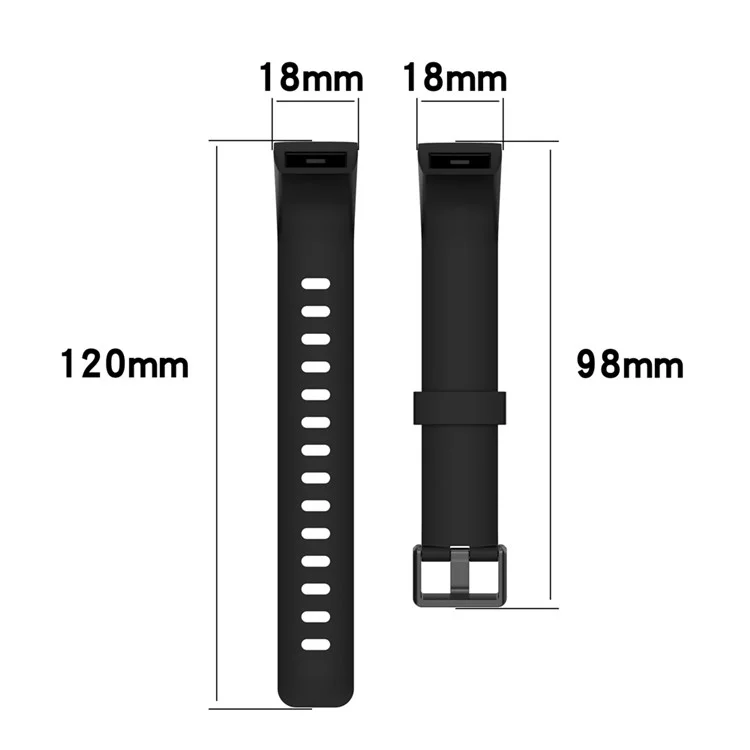 Für Realme Band RMA199 wasserdichtes Silikon-Einfarben-Uhrenarmband Ersatz-Uhrenarmband - Schwarz