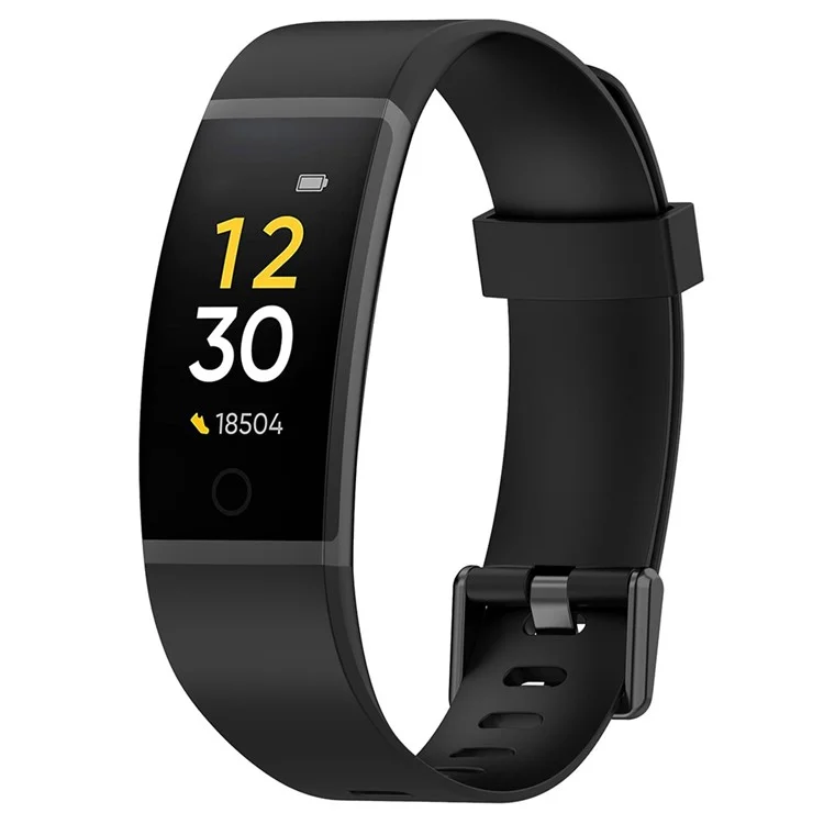 Für Realme Band RMA199 wasserdichtes Silikon-Einfarben-Uhrenarmband Ersatz-Uhrenarmband - Schwarz