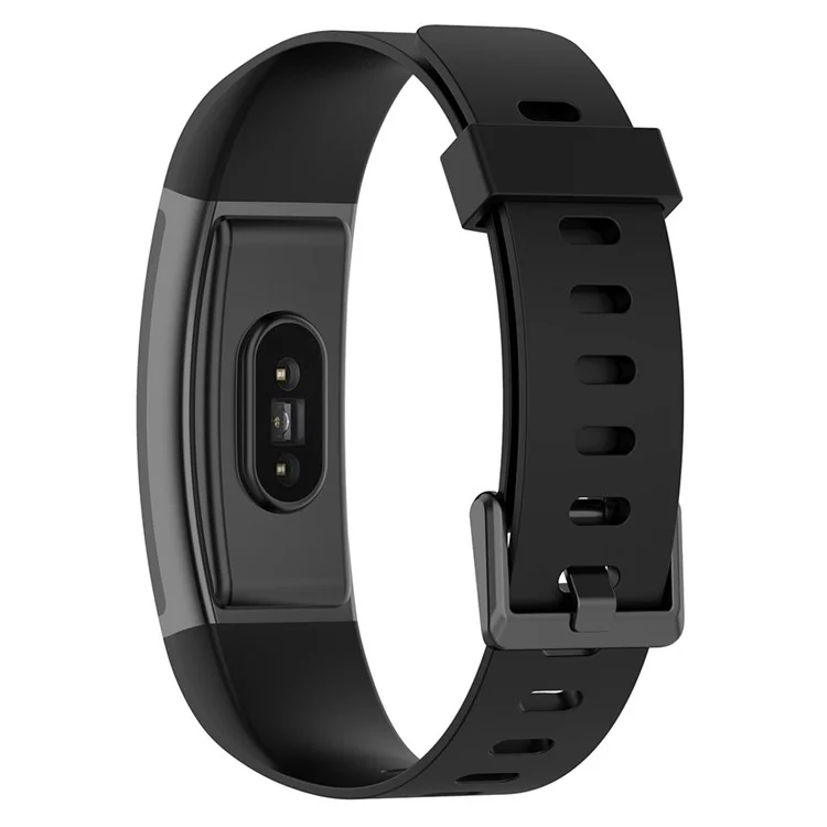 Für Realme Band RMA199 wasserdichtes Silikon-Einfarben-Uhrenarmband Ersatz-Uhrenarmband - Schwarz