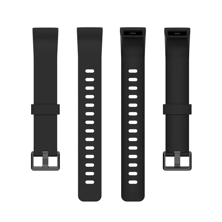 Für Realme Band RMA199 wasserdichtes Silikon-Einfarben-Uhrenarmband Ersatz-Uhrenarmband - Schwarz