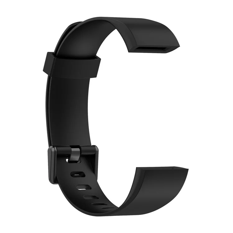 Für Realme Band RMA199 wasserdichtes Silikon-Einfarben-Uhrenarmband Ersatz-Uhrenarmband - Schwarz