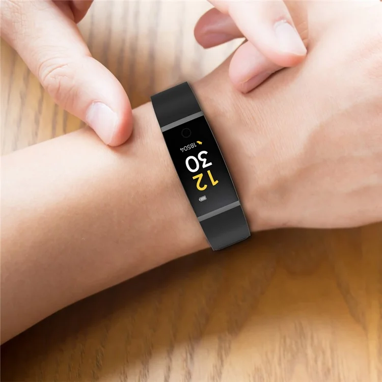 Für Realme Band RMA199 wasserdichtes Silikon-Einfarben-Uhrenarmband Ersatz-Uhrenarmband - Schwarz