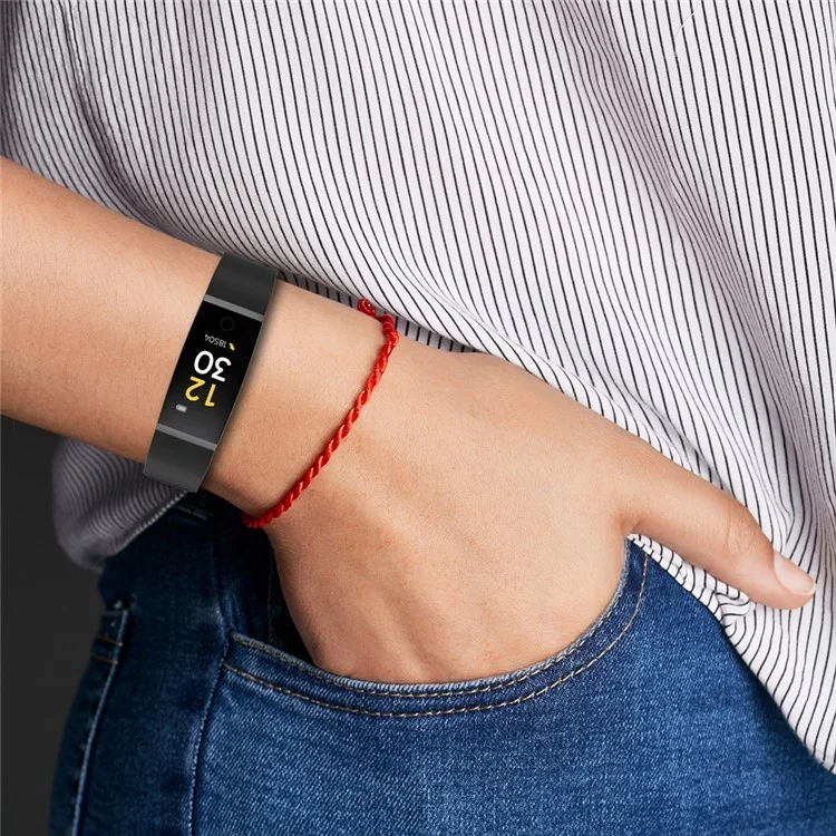 Für Realme Band RMA199 wasserdichtes Silikon-Einfarben-Uhrenarmband Ersatz-Uhrenarmband - Schwarz