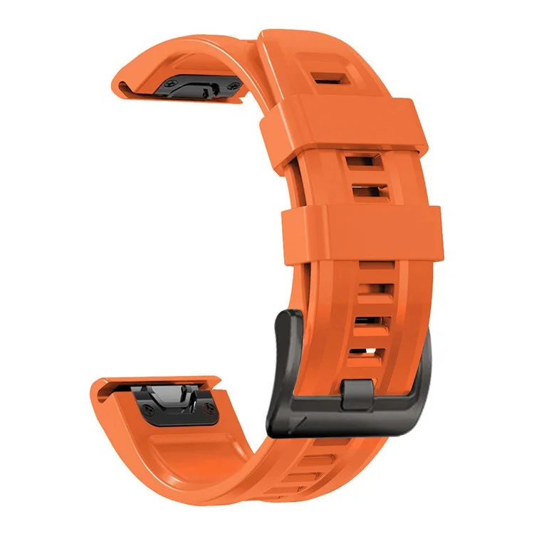 Pour Garmin Fenix 7 Bracelet de montre en silicone doux réglable Remplacement Bracelet de poignet avec boucle - Orange