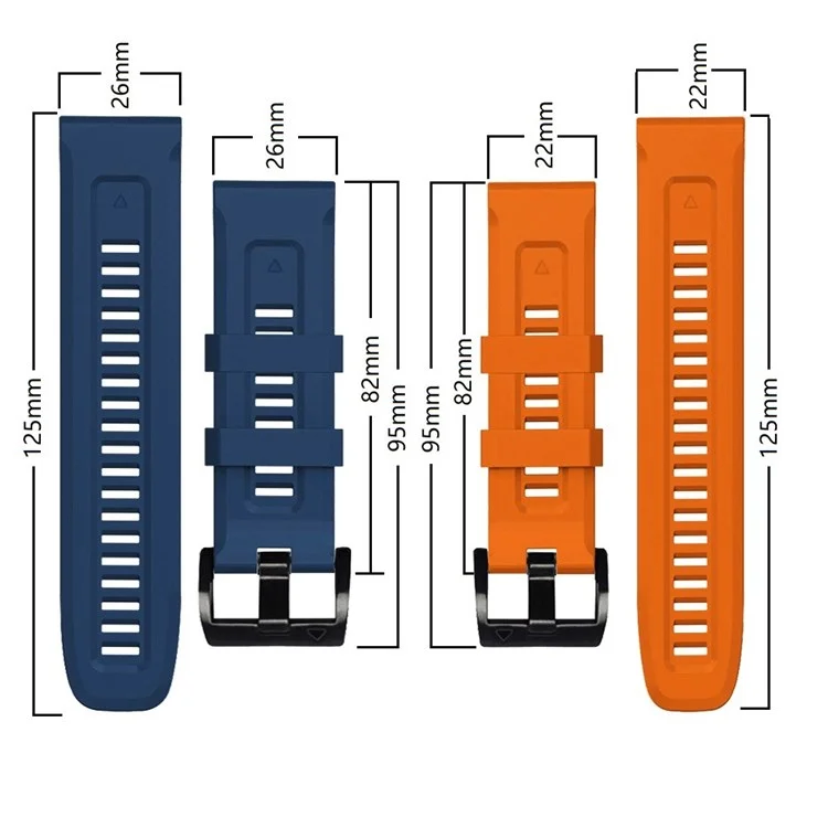 Pour Garmin Fenix 7 Bracelet de montre en silicone doux réglable Remplacement Bracelet de poignet avec boucle - Orange