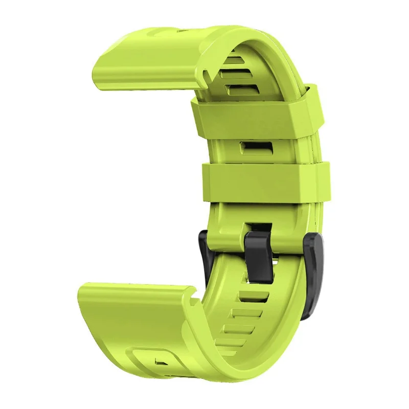 For Garmin Fenix 7X Wear-resistant Silicone Watch Band Replacement Adjustable Wrist Strap with Buckle - Mint Green