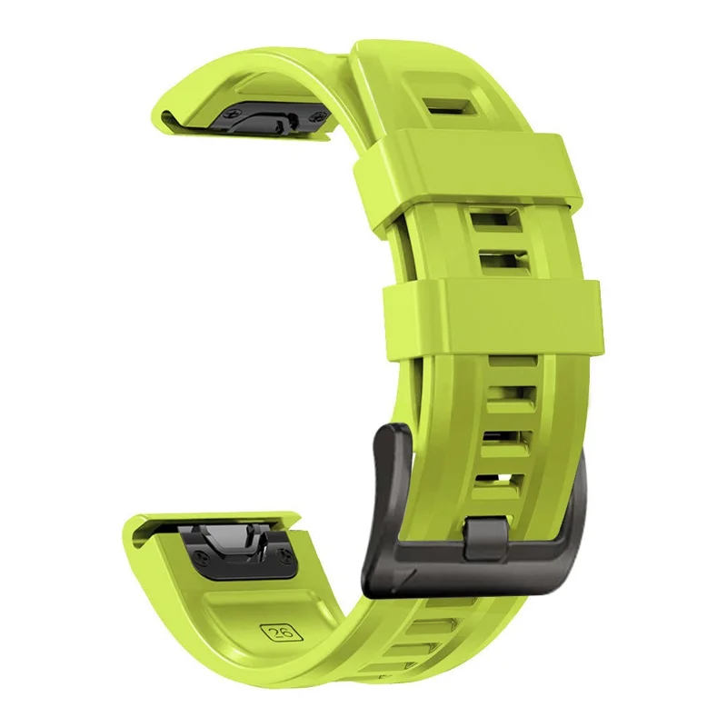 For Garmin Fenix 7X Wear-resistant Silicone Watch Band Replacement Adjustable Wrist Strap with Buckle - Mint Green