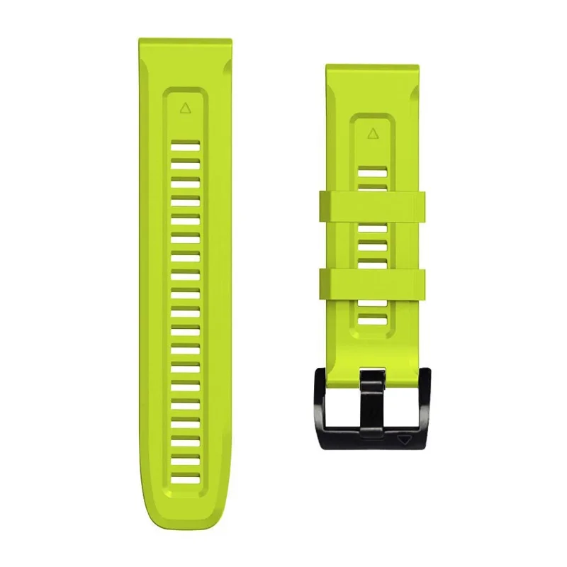 For Garmin Fenix 7X Wear-resistant Silicone Watch Band Replacement Adjustable Wrist Strap with Buckle - Mint Green