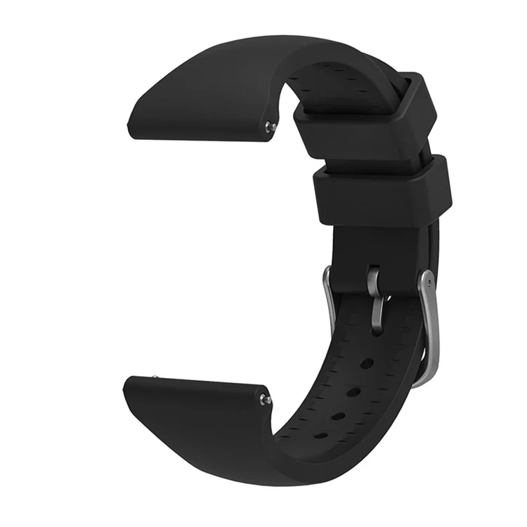 For Samsung Galaxy Watch3 41mm/Gear Sport/Huawei Watch 2 Silicone Watch Strap 20mm Quick Release Wrist Band with Buckle for Sports Watch - Black