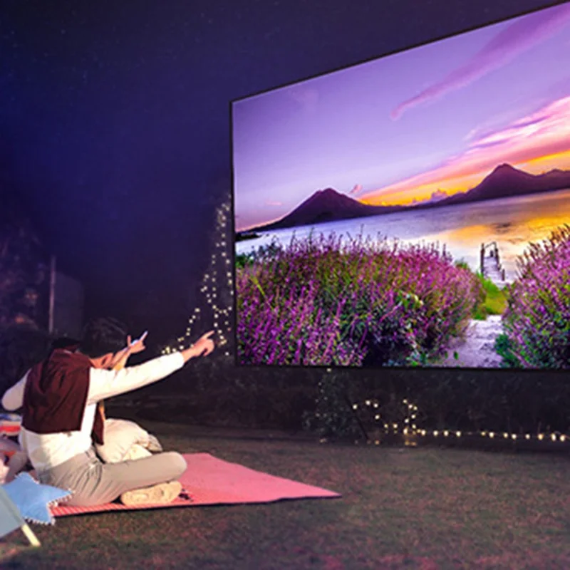 S361 / H90 Proyector LED portátil mini, proyector doméstico con compatibilidad universal para viajes, acampada y dormitorio - Negro / Enchufe AU