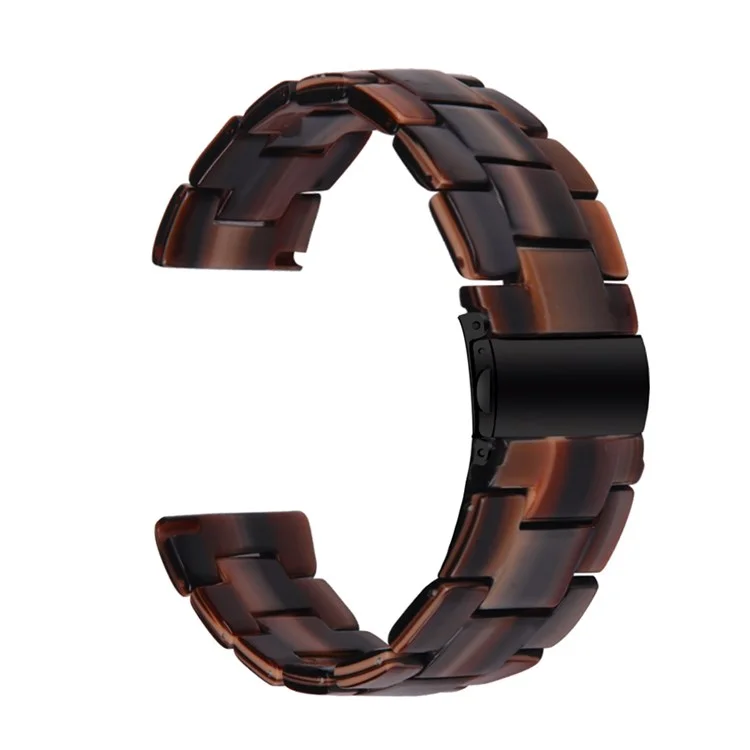 Pour Fossil Gen5 Carlyle / Gen5 Julianna / Gen5 Garrett / Gen5 Carlyle HR Résine Résine Band Style Libération Rapide 22mm Sangle De Poignet Smart Montre Smart Watch Pièce De Rechange - Chocolat
