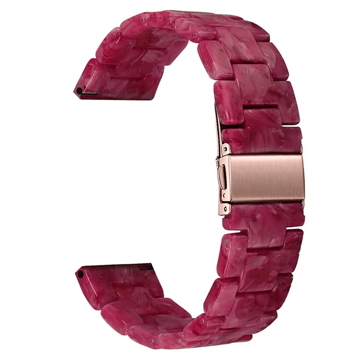 Для Fossil Gen 5 Carlyle/Julianna/Garrett/Carlyle HR 22мм Смарт-часы Ремешок Resin Wrist Strap Replacement - Marble Red