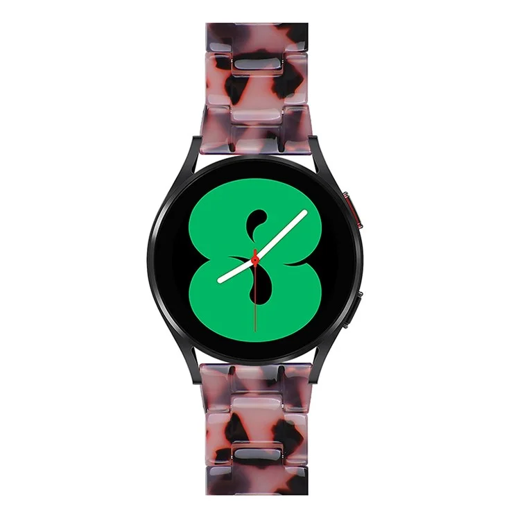 Pour Huami Amazfit GTR 47mm/Pace/Stratos/Stratos 2/Youth Edition 22mm Mode 3 perles Bracelet de montre en résine de rechange Bracelet - Marron/Rose clair