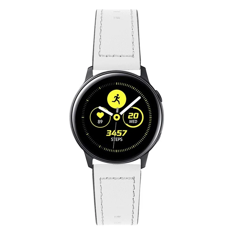 Для Ticwatch 2/ticwatch E/ticwatch C2 из Нержавеющей Стали Пряжка Кожи Кожаное Мягкое Запястье Замена Запястья. - Белый