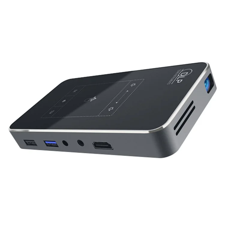 Hotack D047E Wireless Bluetooth Projektor Portable Heimkinoprojektor Mini Screenless TV Touch Android-Projektor Mit 2,4g / 5g WiFi-Support 32GTF-Karte - UK-Stecker