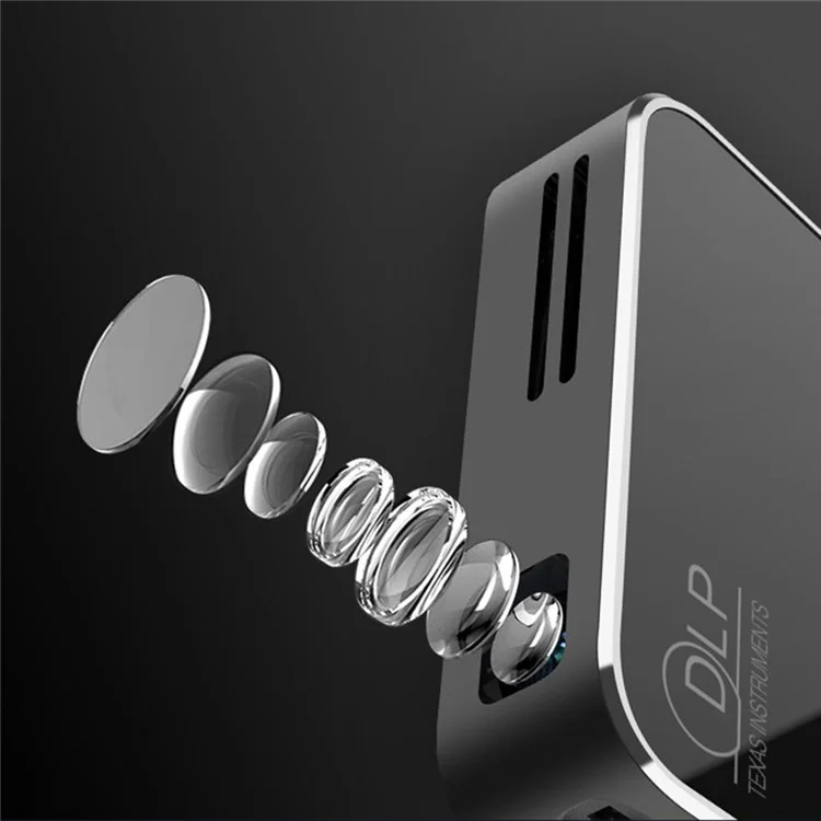 Hotack D047E Wireless Bluetooth Projektor Portable Heimkinoprojektor Mini Screenless TV Touch Android-Projektor Mit 2,4g / 5g WiFi-Support 32GTF-Karte - UK-Stecker
