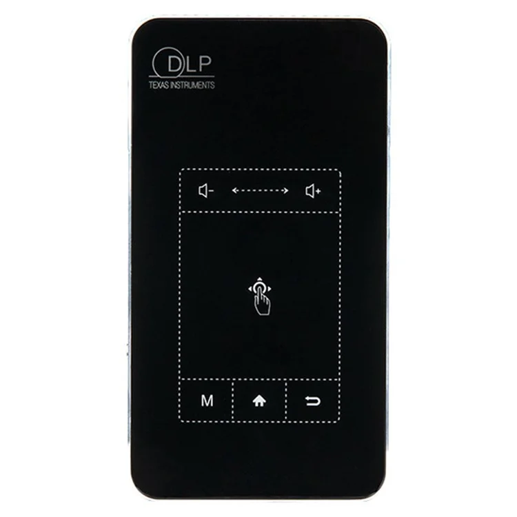 Hotack D047E Wireless Bluetooth Projektor Portable Heimkinoprojektor Mini Screenless TV Touch Android-Projektor Mit 2,4g / 5g WiFi-Support 32GTF-Karte - UK-Stecker