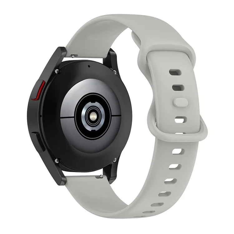 Für Samsung Galaxy Watch4 40 mm / 44 mm / Galaxy Watch Active2 40 mm / 44 mm / Amazfit Bip 3 / GTS 3 Silikon Uhrengurt 20mm Einstellbares Ersatz Handgelenkband - Grau