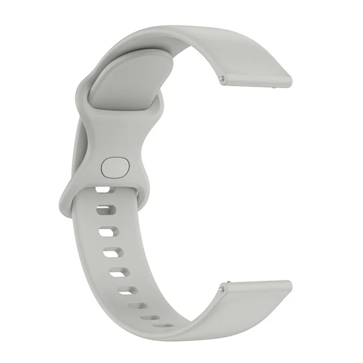 Para Samsung Galaxy Watch4 40mm / 44 mm / Galaxy Watch Active2 40mm / 44 mm / Amazfit Bip 3 / GTS 3 Relógio de Silicone Strap 20mm Substituição Ajustável Pulseira - Cinza