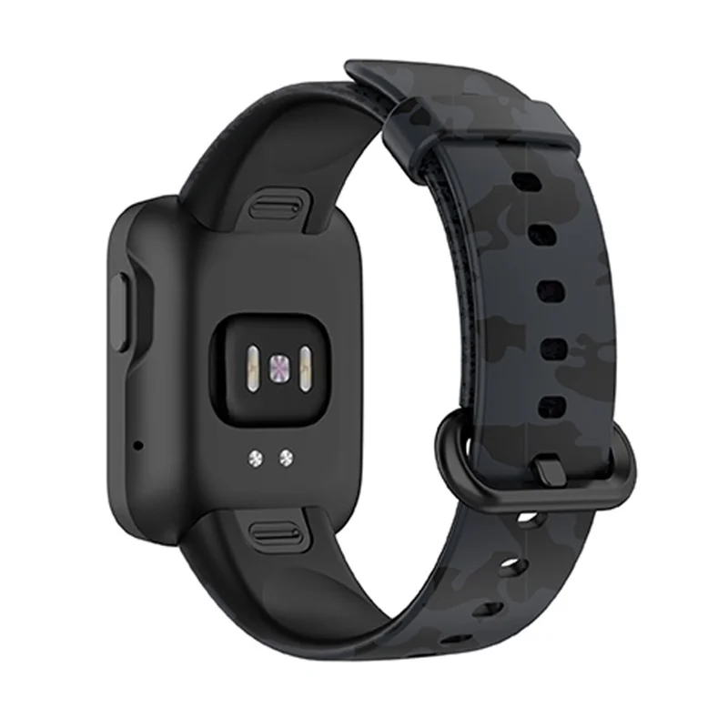 For Xiaomi Redmi Watch 2 Lite Pattern Printed Watchband Adjustable Silicone Smart Watch Strap - Camouflage Grey