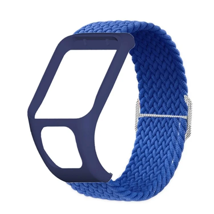 Para TomTom Runner 2 / Runner 3 / Spark / Adventurer Correa elástica tejida inteligente para reloj ajustable - Azul oscuro