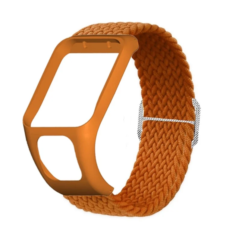Para TomTom Runner 2/Runner 3/Spark/Adventurer Banda Tejida Elástica Inteligente del Reloj Ajustable Correa de Muñeca - Naranja