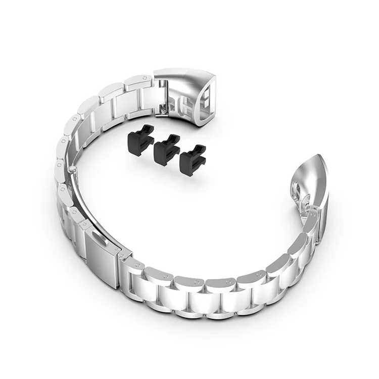 For Honor Band 4/5 Edelstahl 3 Perlen Uhrenarmband Ersatz Armband mit Schnallen
