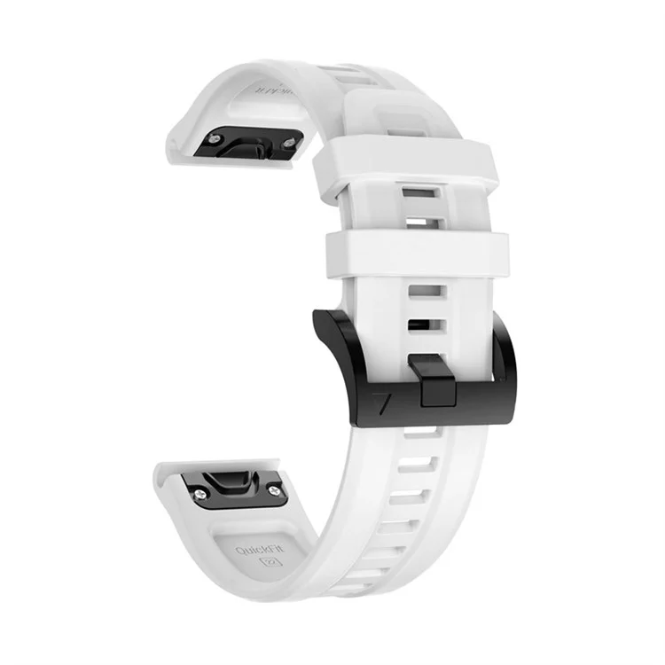 For Garmin Fenix 7 / Fenix 6 Pro / 5 / Amazfit Falcon Armband Silicone Watch Strap with Buckle - White
