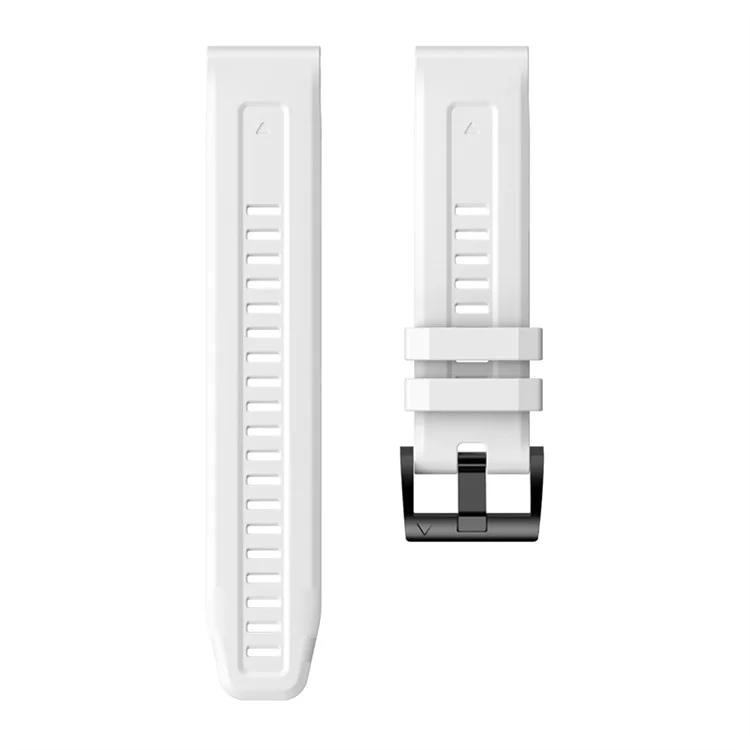 For Garmin Fenix 7 / Fenix 6 Pro / 5 / Amazfit Falcon Armband Silicone Watch Strap with Buckle - White