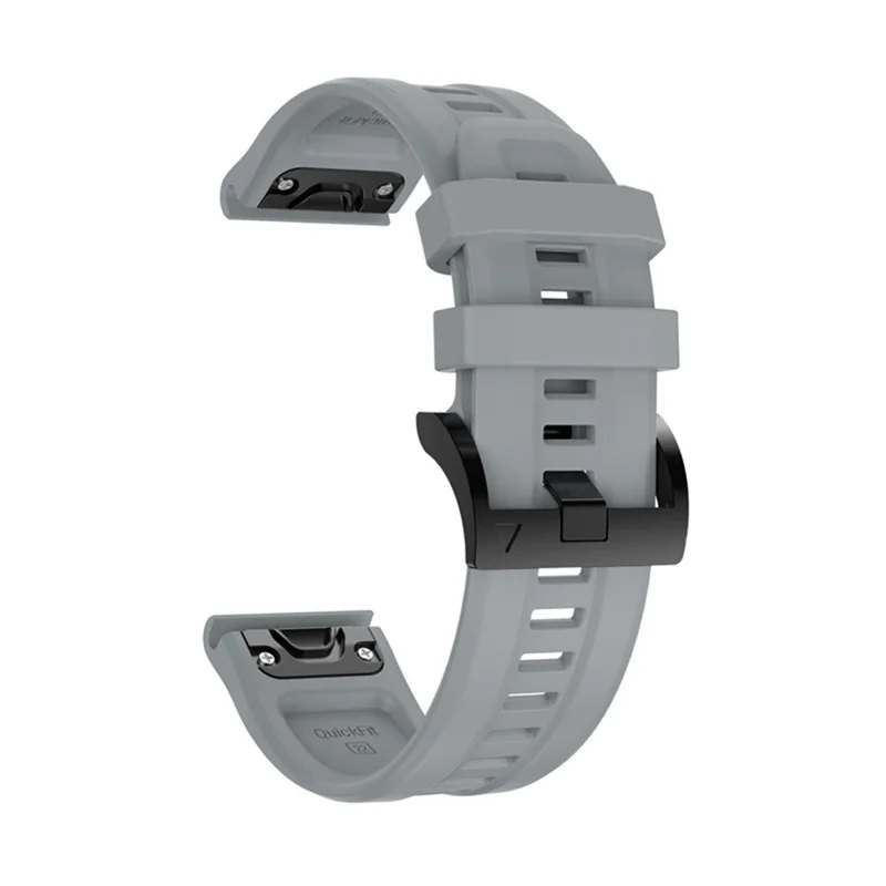 For Garmin Fenix 7 / Fenix 6 Pro / 5 / Amazfit Falcon Armband Silicone Watch Strap with Buckle - Grey