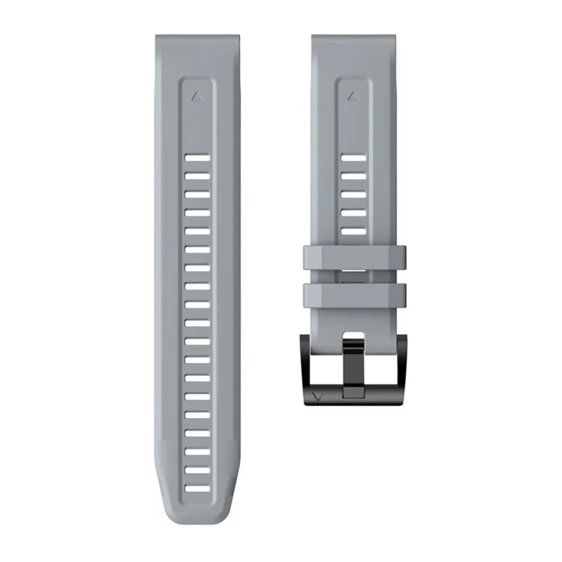 For Garmin Fenix 7 / Fenix 6 Pro / 5 / Amazfit Falcon Armband Silicone Watch Strap with Buckle - Grey