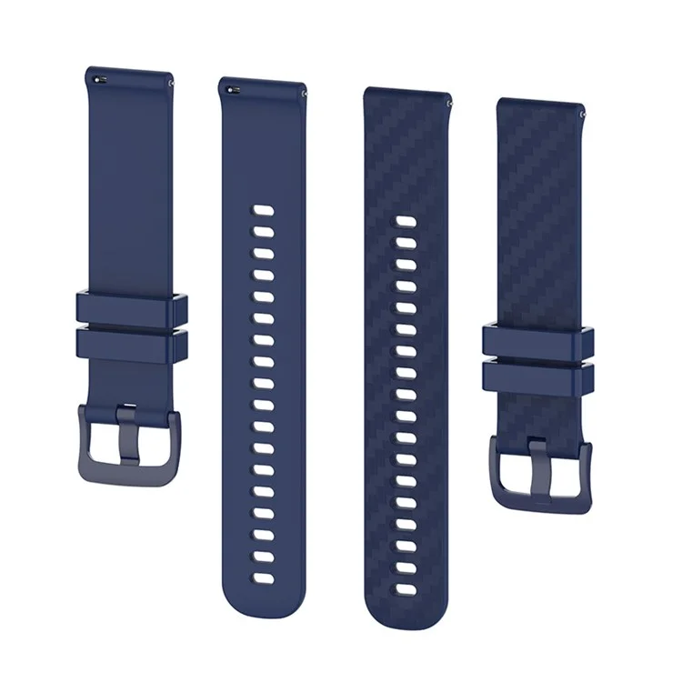 Para Vantage Polar M/Vantage M2/Gait X/Gait X Pro Carbon Fiber Texture Silicone Watch Band Strap de Muñeca Con Hebilla - Azul de Medianoche