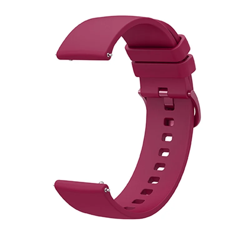 Для Huawei TalkBand B5 Solid Color Soft Silicone Watch Band 18mm Adjustable Replacement Strap - Fuchsia