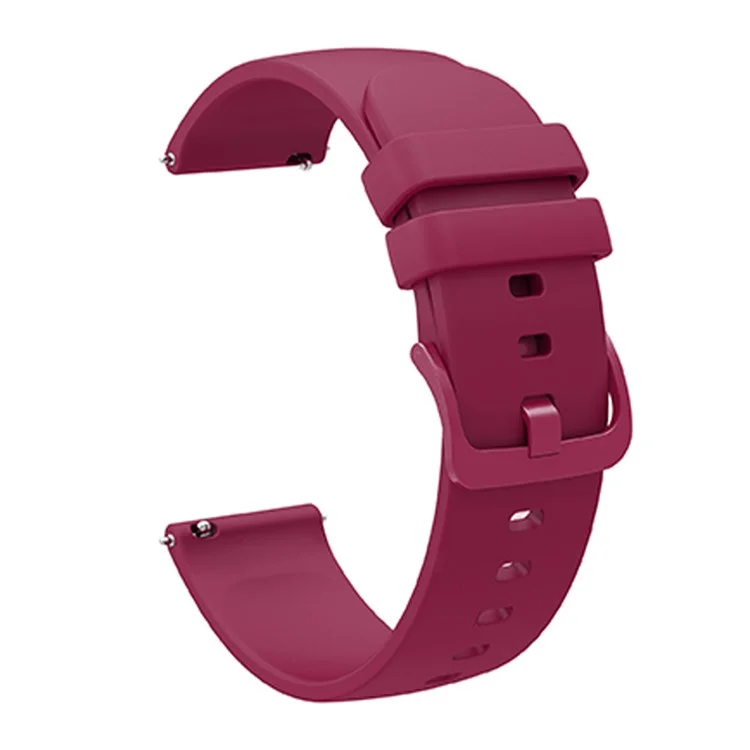 Для Huawei TalkBand B5 Solid Color Soft Silicone Watch Band 18mm Adjustable Replacement Strap - Fuchsia